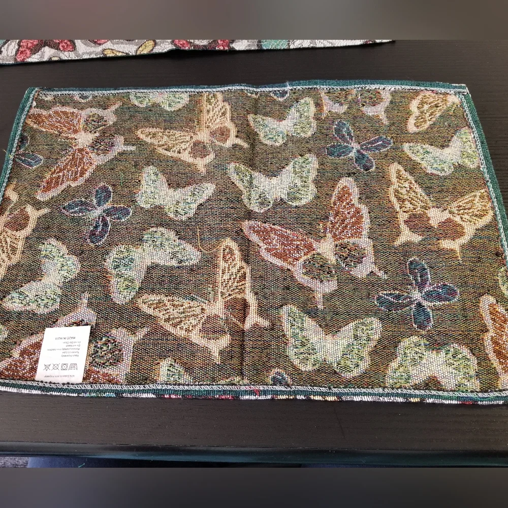 New Handcrafted Butterflies Tablemats, set of 2